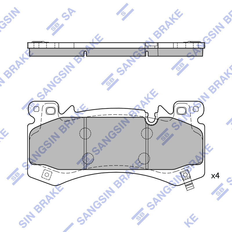 Передние тормозные колодки Sangsin SP4599