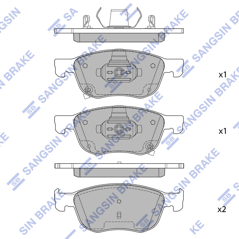 Передние тормозные колодки Sangsin SP4604