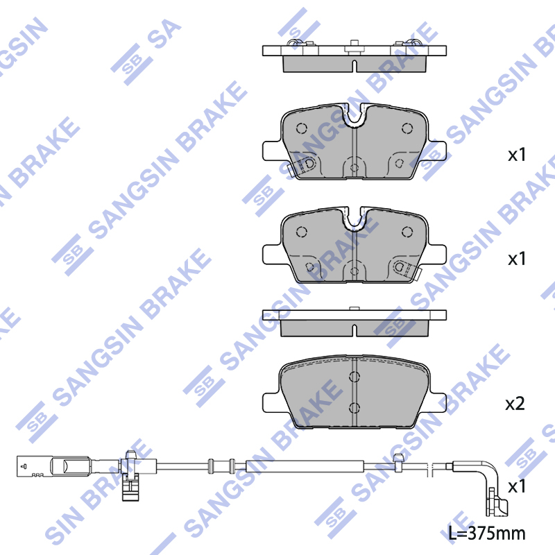 Передние тормозные колодки Sangsin SP4613