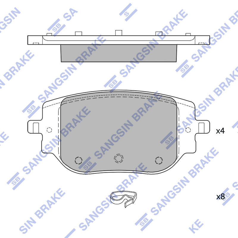 Передние тормозные колодки Sangsin SP4615