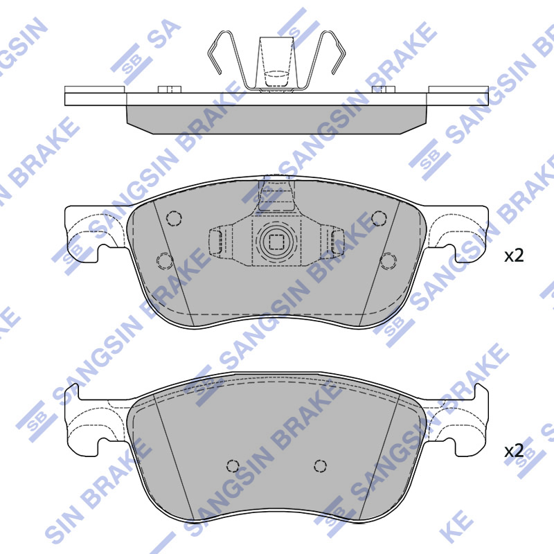 Передние тормозные колодки Sangsin SP4616