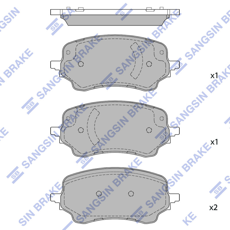 Передние тормозные колодки Sangsin SP4617