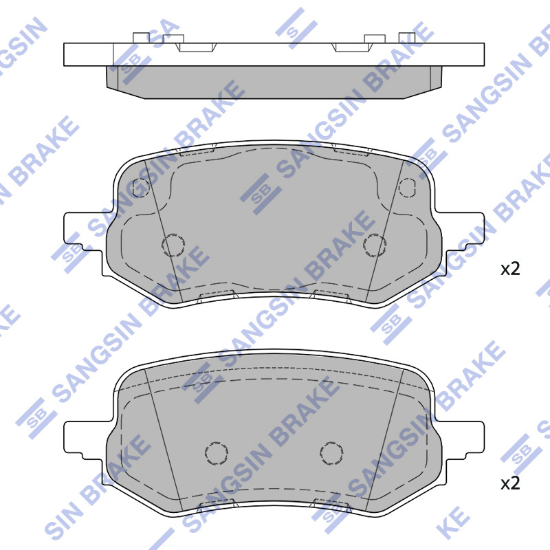 Передние тормозные колодки Sangsin SP4618