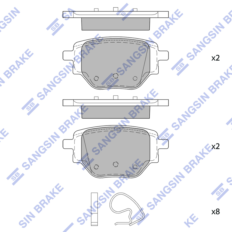 Передние тормозные колодки Sangsin SP4623