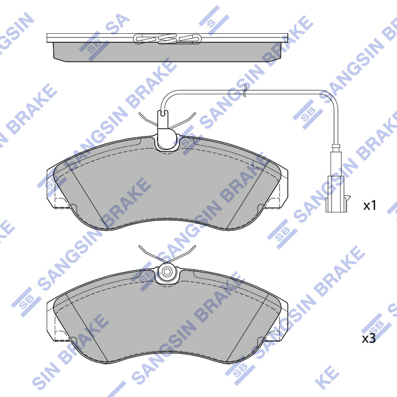 Передние тормозные колодки Sangsin SP4624