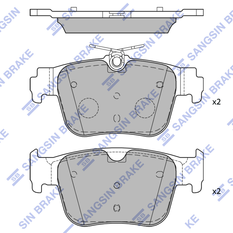 Задние тормозные колодки Sangsin SP4628