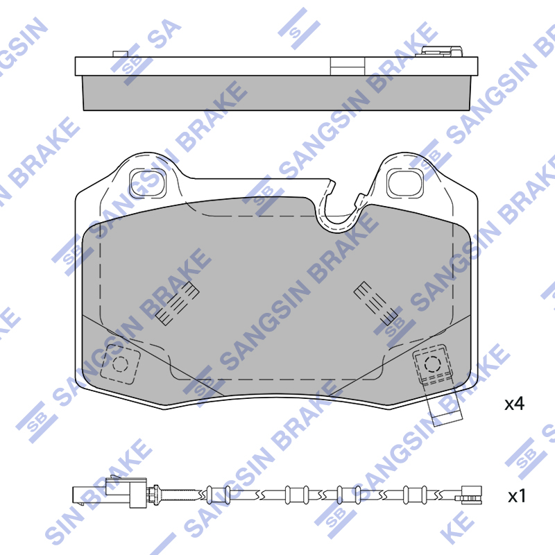 Передние тормозные колодки Sangsin SP4638