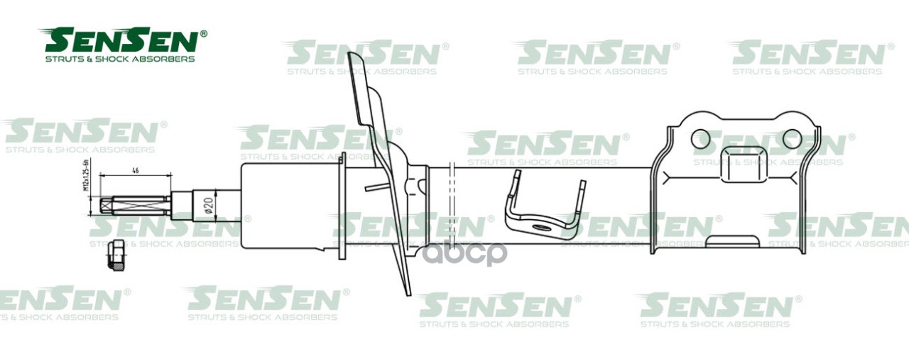 Амортизаторr перед HYUNDAI лев Solaris RB 2010- SENSEN 42130