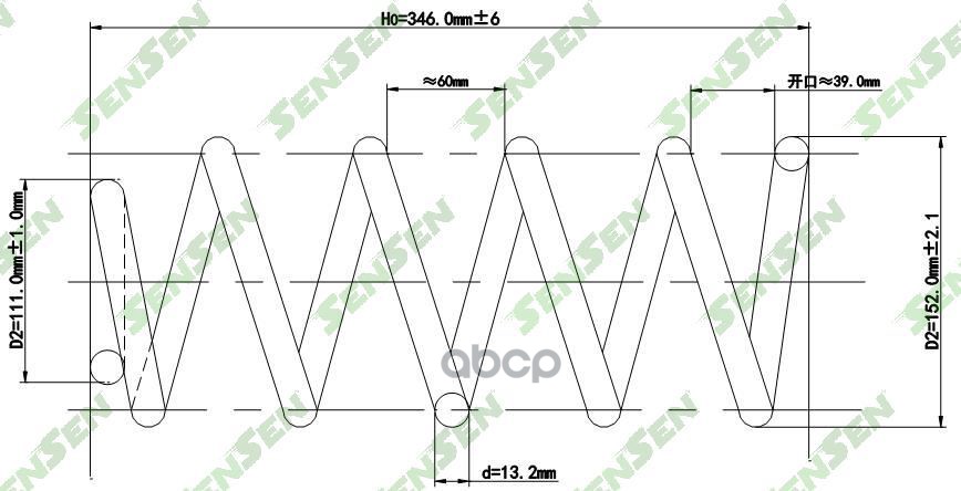 Пружина подвески передней CHEVROLET LACETTI 04- SENSEN SCP10102